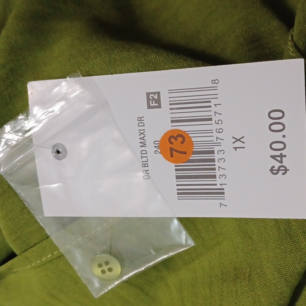 Button-Front Tie-Waist Maxi Dress in Lime Green - Picture 15 of 15